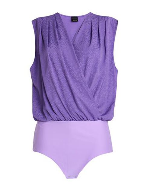 Woman Bodysuit Purple Size 10 Acetate, Silk, Polyamide, Elastane