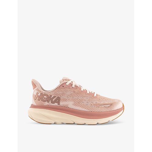 Womens Sandstone Cream Clifton 9 Breathable Polyester-blend Low-top Trainers
