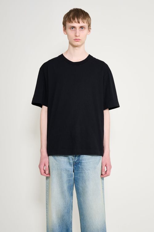 Margaret Howell MHL Simple T-shirt Cotton Linen Jersey Black