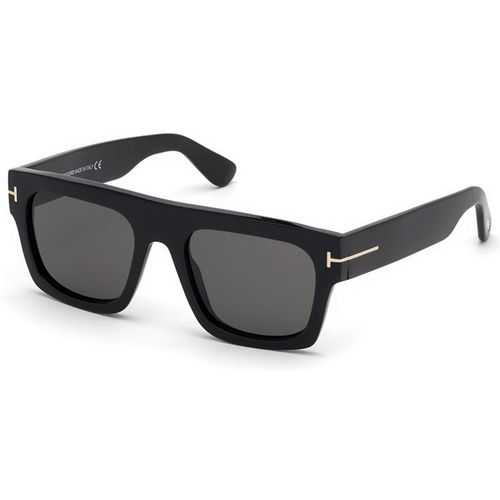 TOM FORD Man TOM FORD FT0711 FAUSTO 01A Sunglasses Acetate Black Grey Squared Norma
