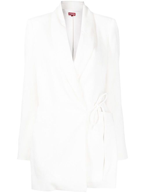 Everly tie-fastened blazer - White