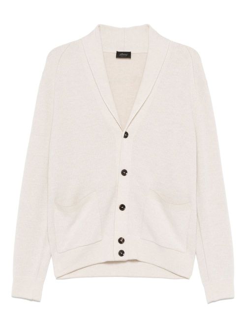 Cashmere-wool cardigan - Neutrals