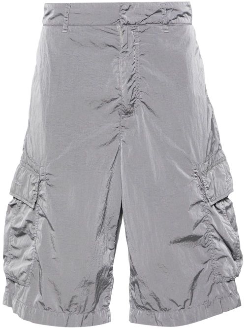 4G-embroidered cargo shorts - Grey