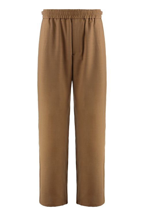 Elasticated Wool Twill Trousers