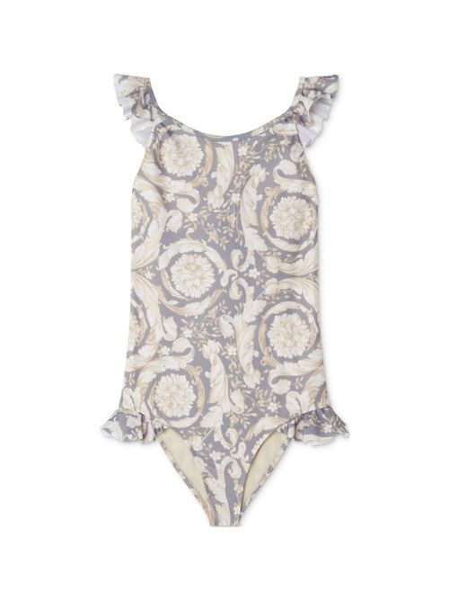 Barocco-print swimsuit - Grey