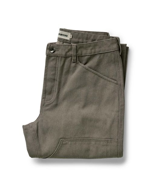 Men's Organic Cotton Chore Pant in Stone Chipped Canvas