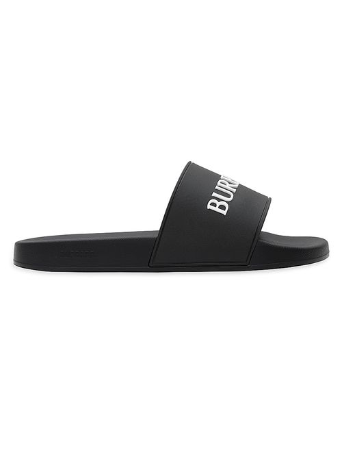 Men's Furley Logo Slide Sandals - Black White
