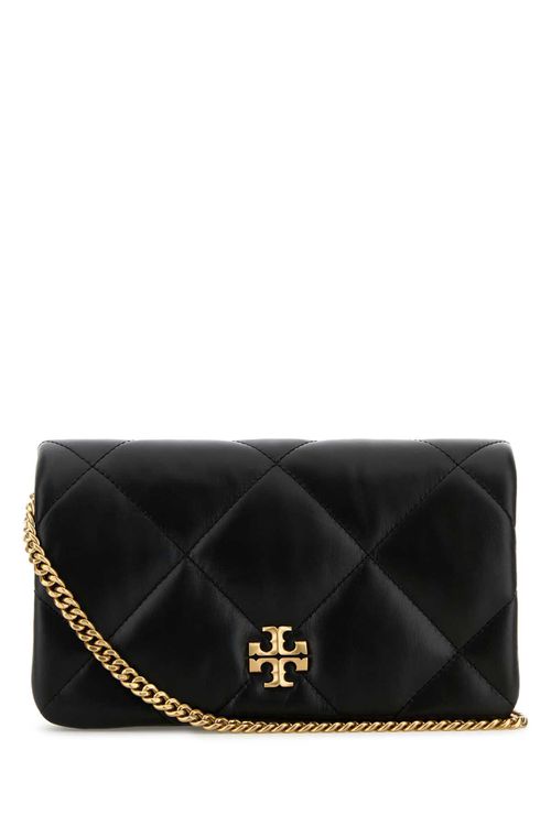 Black Leather Kira Clutch
