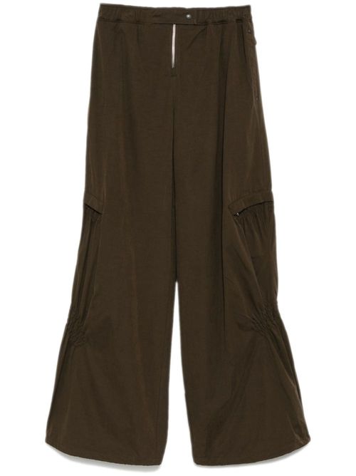 Shirring volume pants - Brown