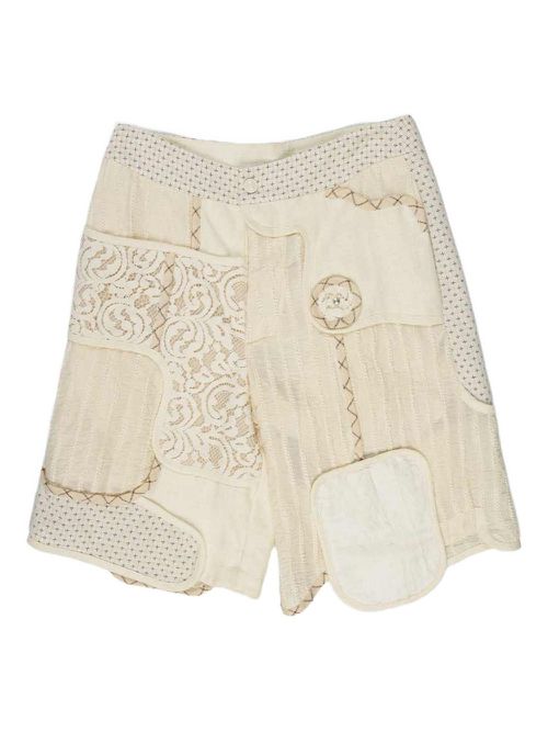 COMMUNS patchwork shorts - White
