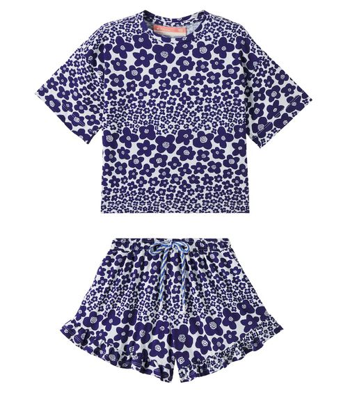 Fábula Flor Bela cotton shirt and shorts set