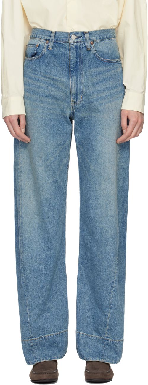 Blue Twist Cut Jeans