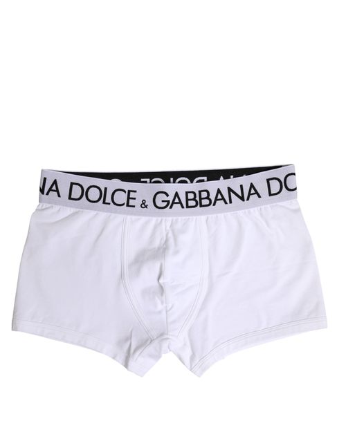 Logo-Waistband Cotton-Stretch Boxer Brief — White