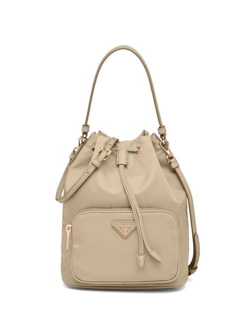 Re-Nylon bucket bag - Neutrals
