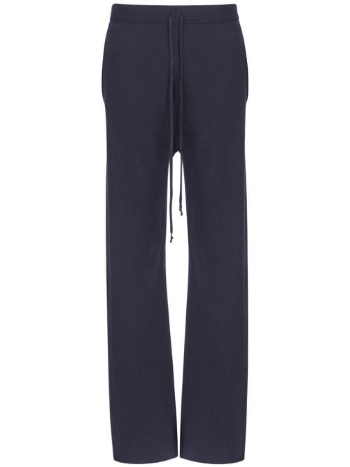 Décortiqué fine-knit trousers - Blue