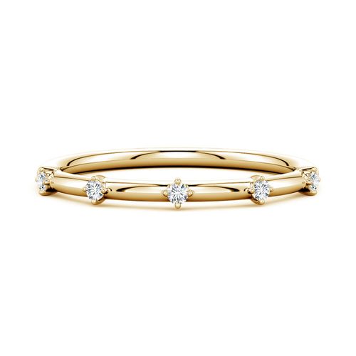Angara 1.5 MM Round Lab-Grown Diamond Five-Stone Station Ring in 18K Yellow Gold