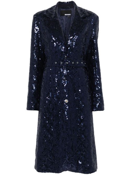 Sequinned coat - Blue