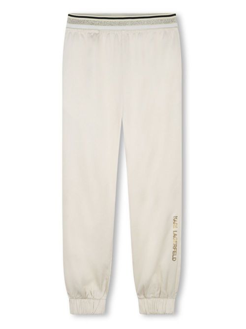 Logo-print elasticated-waist track pants - Neutrals