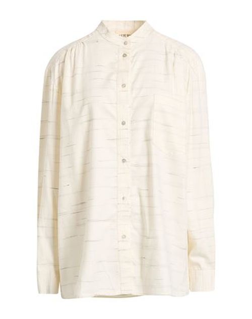 Woman Shirt Cream Size M Cotton, Polyester