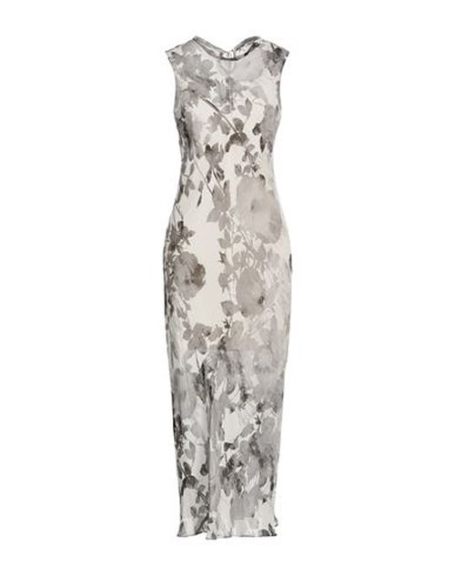 Woman Maxi dress Grey Size 8 Viscose