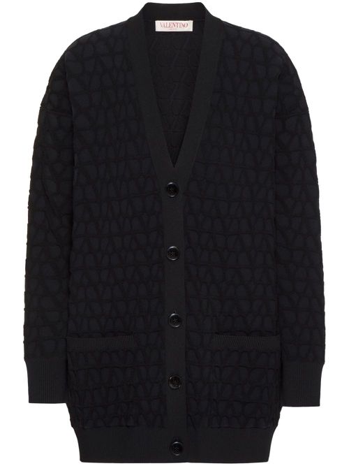 Toile Iconographe stretch-design cardigan - Black