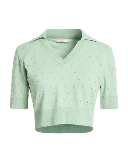 Woman Sweater Light green Size L Cotton, Recycled cotton
