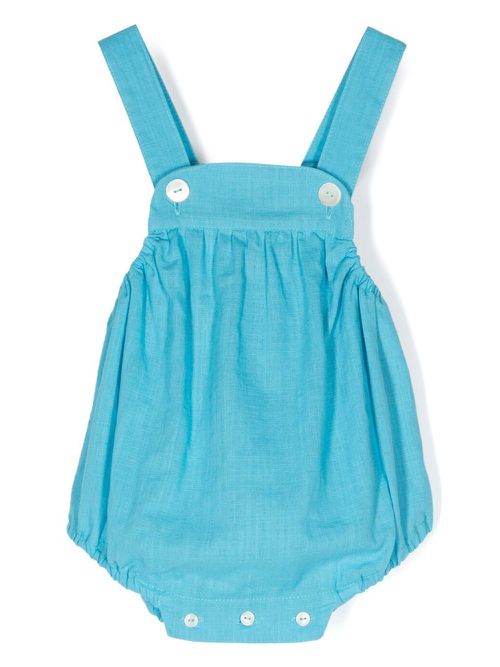 Short sleeveless dungarees - Blue