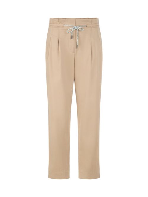 Marc Cain FAQUS paperbag trousers with high waist, brown, 34 N