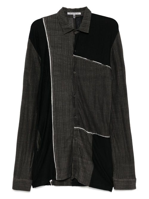 CHIAHUNG SU striped shirt - Green