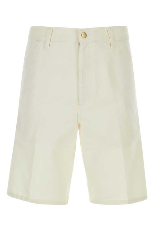Single Knee Short Shorts — White