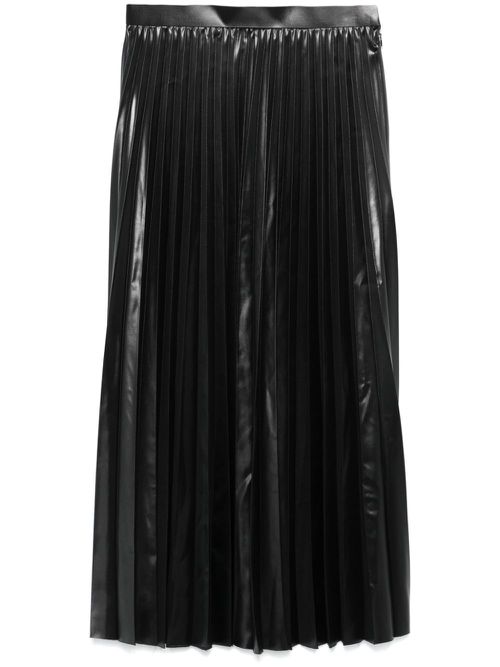 Pleated midi skirt - Black