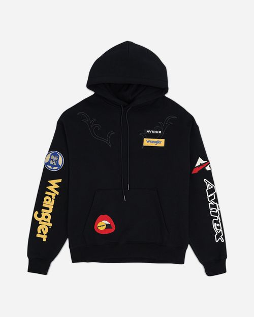Men s Avirex Hoodie Black