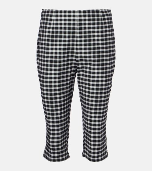 Chiara gingham cotton-blend capri pants