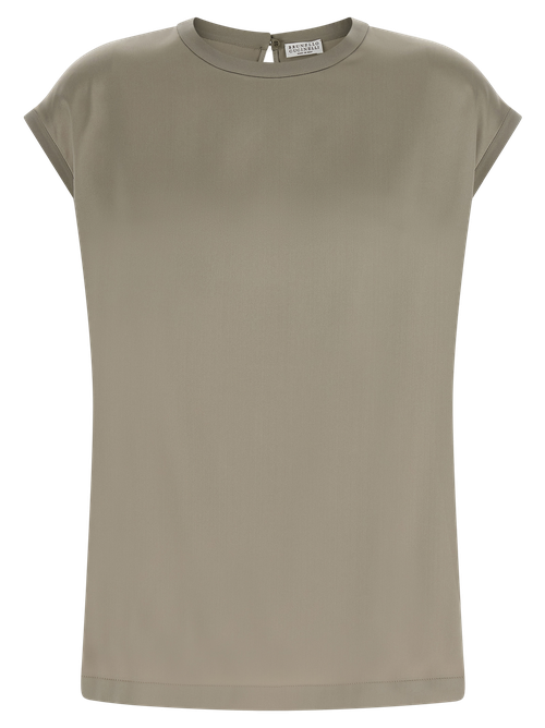 Silk Satin Blouse — Green