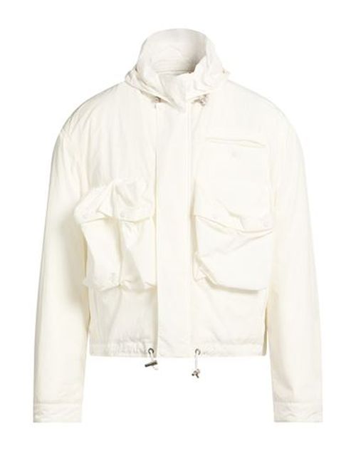 Man Jacket White Size 36 Polyamide, Cotton