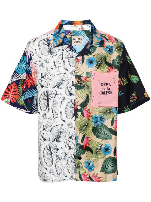 Parker mix-print shirt - White