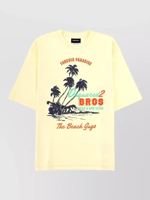 Dsquared2 - graphic logo crew neck short sleeve t shirt