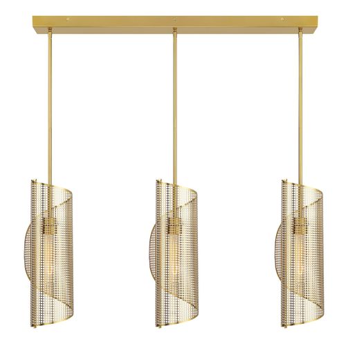 Hillbourne 3-Light Linear Chandelier in Warm Bra