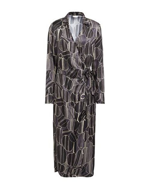 Woman Midi dress Charcoal Size 4 Polyester
