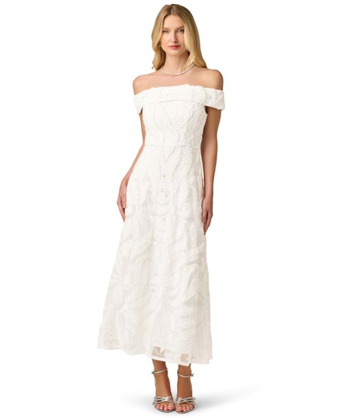 Women's Off-the-Shoulder Midi Dress - Ivory