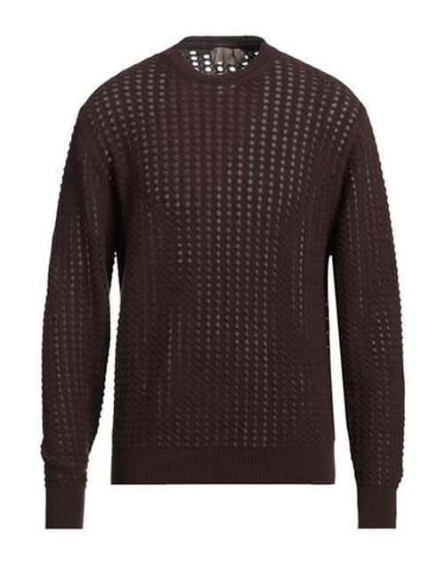 Maison Flâneur Man Sweater Chocolate brown Size 40 Cashmere