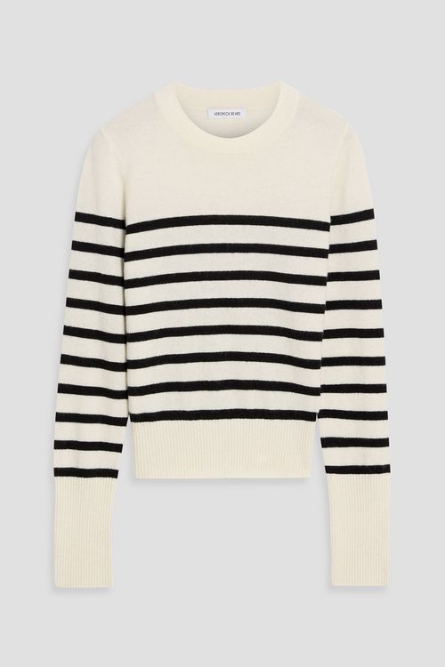 Caleb striped cashmere sweater - White - XL