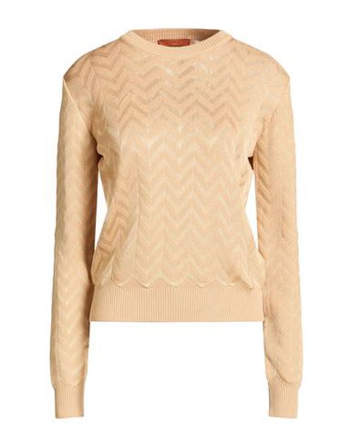 Woman Sweater Sand Size 10 Cotton, Viscose, Elastane, Polyamide
