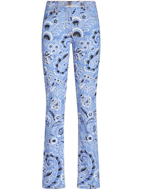 - Printed Denim Jeans