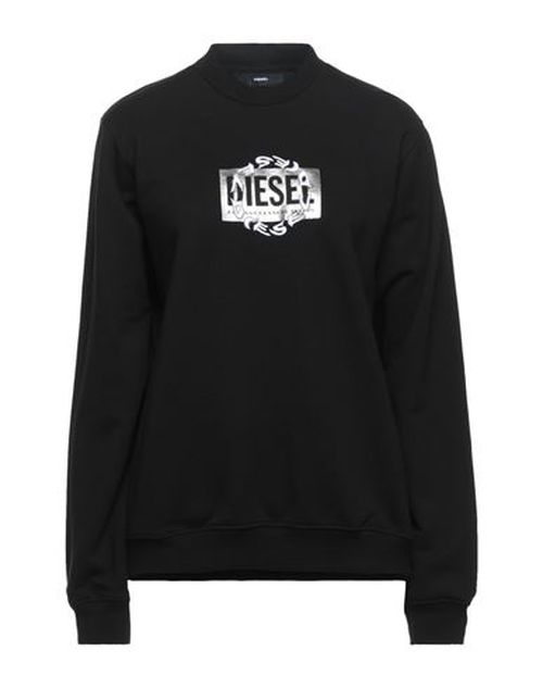 Woman Sweatshirt Black Size XS Cotton, Elastane