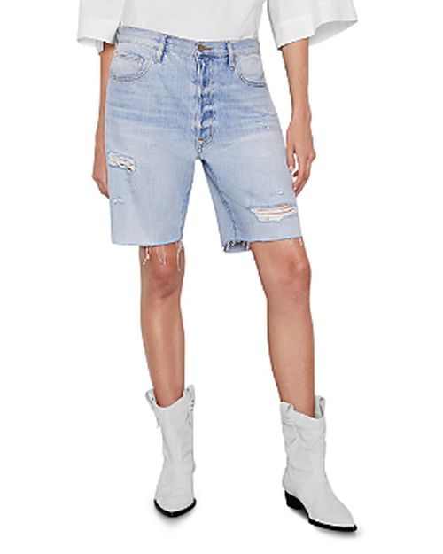 Le Slouch Bermuda Denim Cutoff Shorts in Natoma