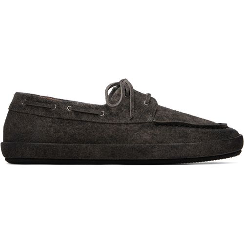 Black Scatopelle Suede Boat Shoes