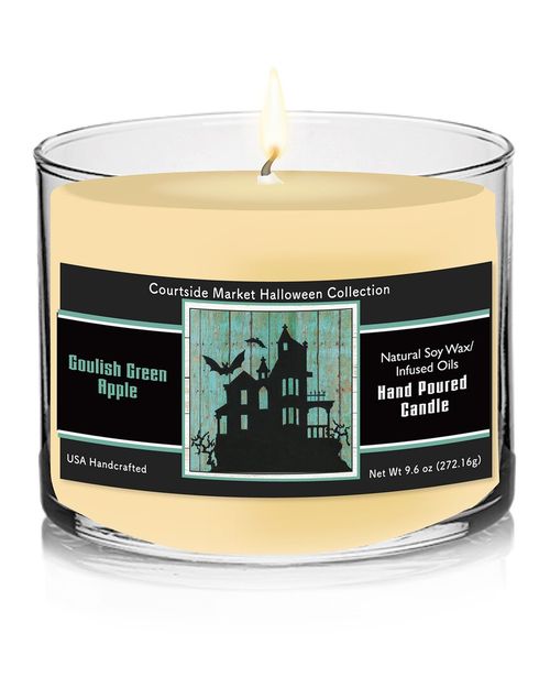 Halloween Collection Haunted House Ghoulish Green Apple Soy Wax Candle