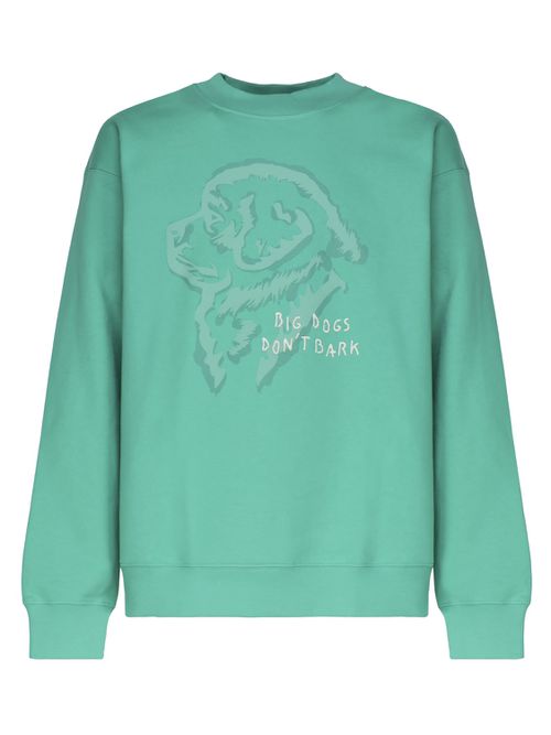 3d Dog Print Sweatshirt In Cotton