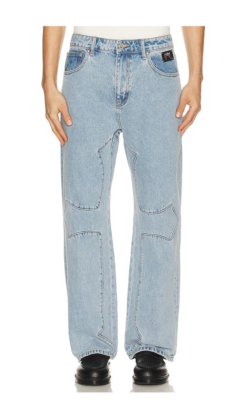 Revenge Cross Denim Pant in Blue. 30. Also